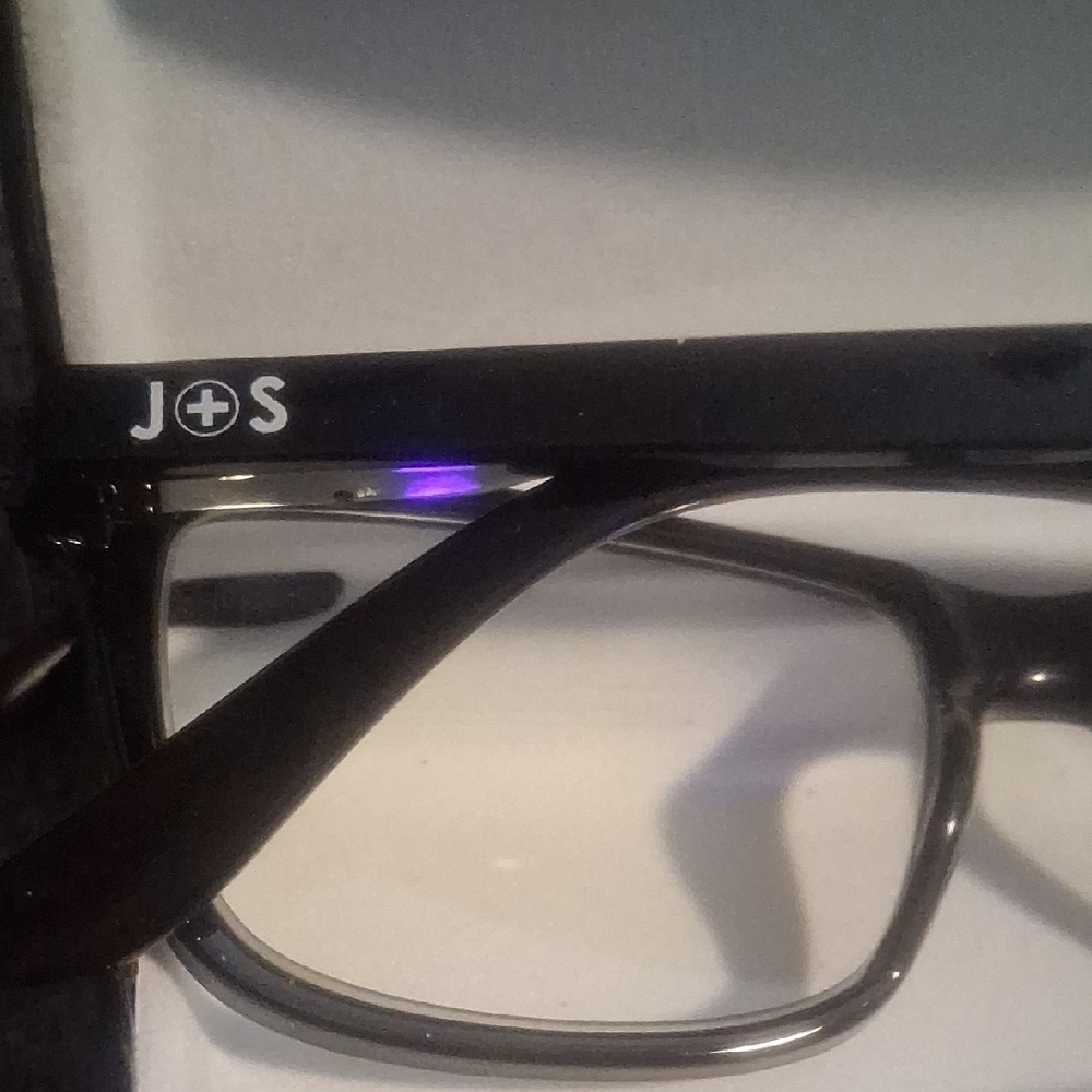 Black Rectangular Glasses with Case - Picture 3 of 8